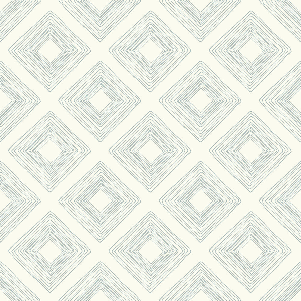 Diamond Sketch Eggshell Wallpaper by Magnolia Home Magnolia Home Vol. II Covers about 56.4 square feet 20.5-in by 33-ft long roll Prepasted 6.88 - Fabric Carolina -