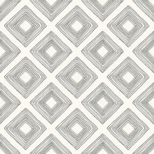 Diamond Sketch Black & White Wallpaper by Magnolia Home