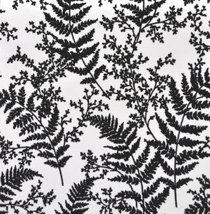 Forest Fern Flock Black Wallpaper by Magnolia Home
