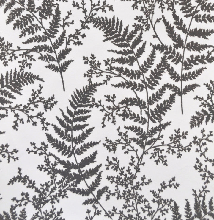 Forest Fern Flock Grey Wallpaper by Magnolia Home Magnolia Home Vol. II Covers about 56.4 square feet 20.5-in by 33-ft long roll Unpasted 21 - Fabric Carolina -