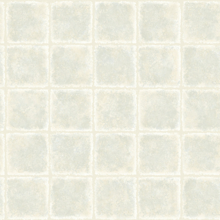Gold Leaf Blue Tile Texture Wallpaper by Chesapeake Meadowlark Covers about 56.4 square feet 20.5-in by 33-ft long roll Prepasted 20.5 - Fabric Carolina -