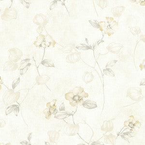 Surrey Grey Petunia Trail Wallpaper by Chesapeake