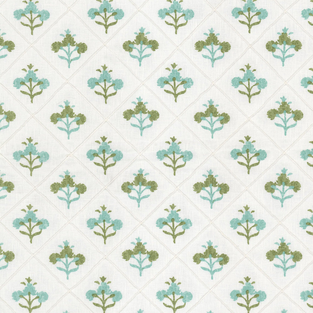 Medallion 2 Bahama by Stout Fabric Stout Fabric Medallion 2 BahamaFabric Rainbow Library Mist/Shoreline 65%Cot 35%Pol India </p><p>Repeat: H: 9, V: 27 54 in - Fabric Carolina -