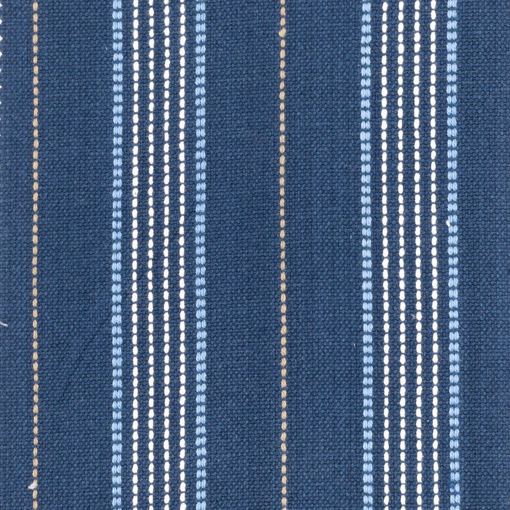 Meeting 2 Royal by Stout Fabric JUST STRIPES DENIM/SLATE 100%COT INDIA Horizontal: 3.000 and Vertical: 0.000 54 in - Fabric Carolina -