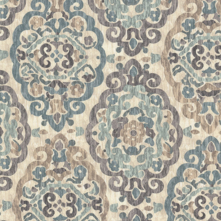 Melange 3 Teal by Stout Fabric Stout Fabric Melange 3 TealFabric Rainbow Library Mist/Shoreline 67%Svi 33%Lin Spain </p><p>Repeat: H: 13.5, V: 1 54 in - Fabric Carolina -
