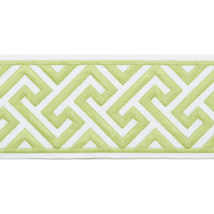 Melrose Emb Tape Key Lime by Magnolia Trim - 51% Fibranne, 49% Polyester China Horizontal: and Vertical: 3.5 - Fabric Carolina -