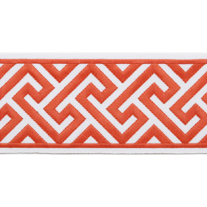 Melrose Emb Tape Papaya by Magnolia Trim - 51% Fibranne, 49% Polyester China Horizontal: and Vertical: 3.5 - Fabric Carolina -