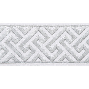 Melrose Emb Tape Silver by Magnolia Trim