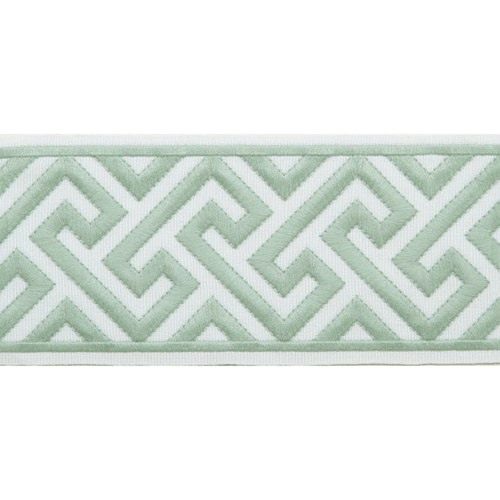 Melrose Emb Tape Spearmint by Magnolia Trim - 51% Fibranne, 49% Polyester China Horizontal: and Vertical: 3.5 - Fabric Carolina -