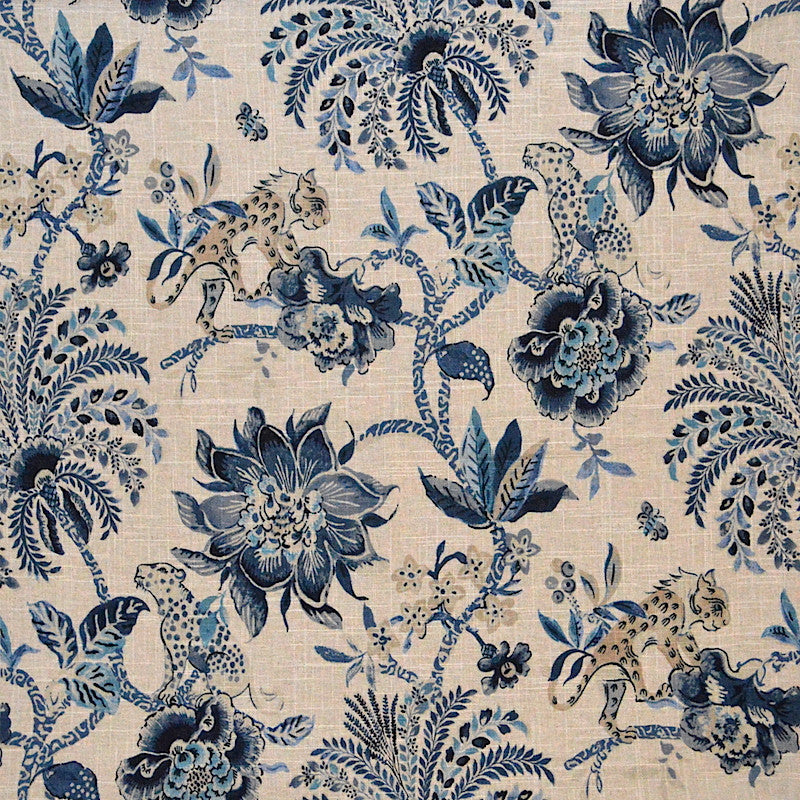 Meow Indigo by Magnolia Fabric - 55Lin/45Ctn China 15000 Horizontal: 27 and Vertical: 25.25 54" - Fabric Carolina -
