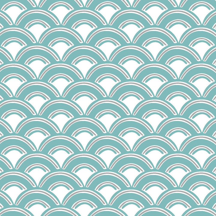 Merlin 4 Lagoon by Aoc Designer Fabric THE ART OF COLOR OASIS 100%COT USA Horizontal: 1.000 and Vertical: 0.750 54 in - Swanky Fabrics -