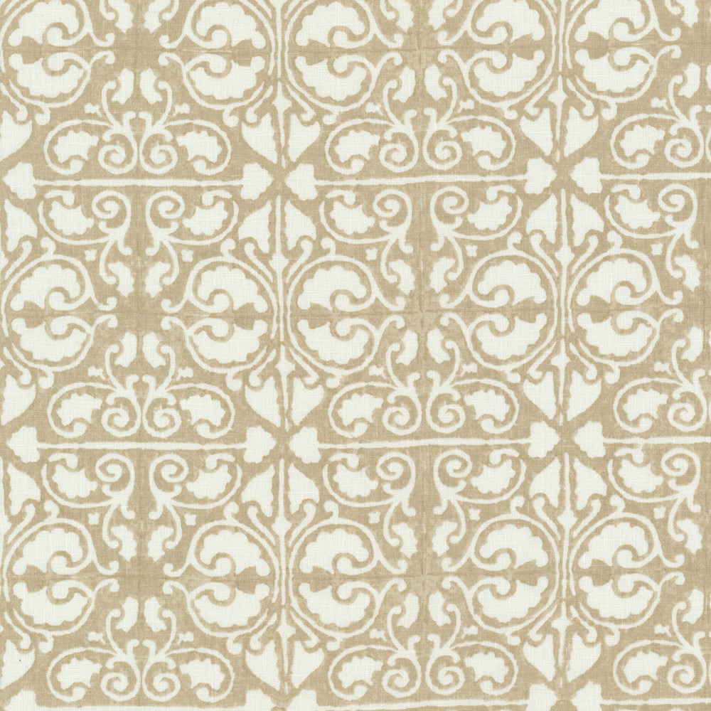 Meteor 2 Sandalwood by Stout Designer Fabric RAINBOW LIBRARY ALMOND/GRANITE 68%POL 32%COT INDIA Horizontal: 13.500 and Vertical: 6.375 54 in - Swanky Fabrics -