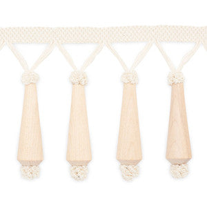 Melrose Molded Fringe Natural MF4001-1 by Schumacher Trim