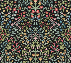 Garden Black & Multicolor Terrace Wallpaper by Magnolia Home