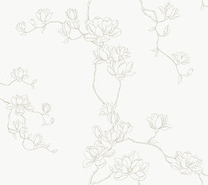 Magnolia Beige Branches Wallpaper by Magnolia Home