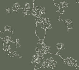 Magnolia Pine Branches Wallpaper by Magnolia Home