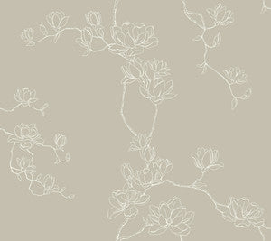 Magnolia Taupe Branches Wallpaper by Magnolia Home