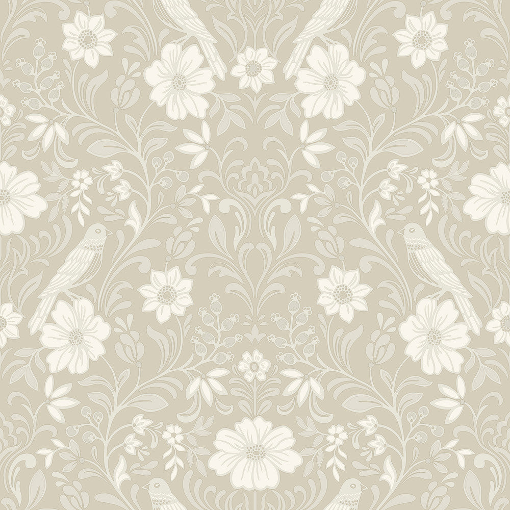 Colette Linen Wallpaper by Magnolia Home Magnolia Home 4 Covers about 56.4 square feet 20.5-in by 33-ft long roll Prepasted 20.5 - Fabric Carolina -