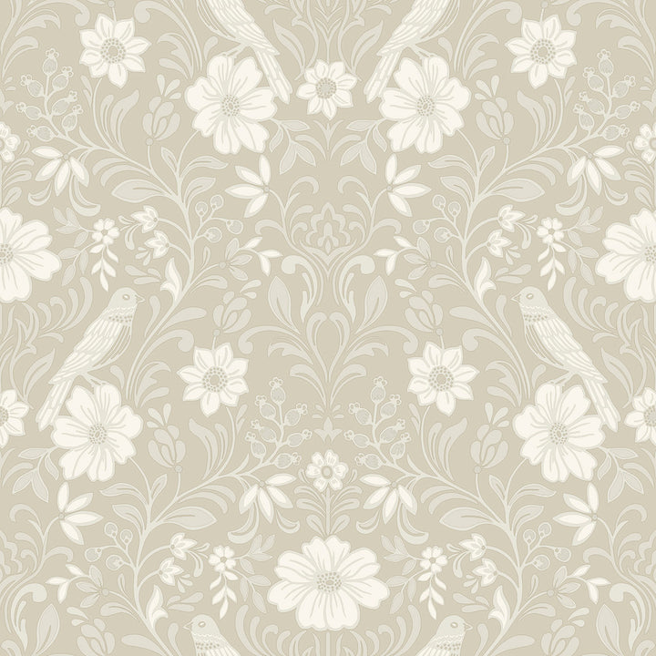 Colette Linen Wallpaper by Magnolia Home Magnolia Home 4 Covers about 56.4 square feet 20.5-in by 33-ft long roll Prepasted 20.5 - Fabric Carolina -