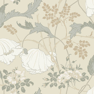 Gwendolyn Ivory & Grey Wallpaper by Magnolia Home