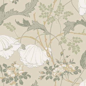 Gwendolyn Linen & Sage Wallpaper by Magnolia Home