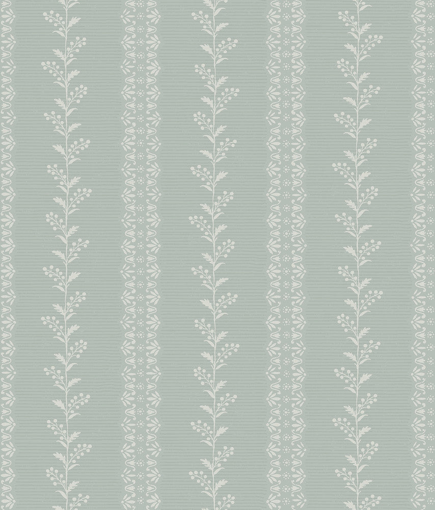 Everleigh Sage Wallpaper by Magnolia Home Magnolia Home 4 Covers about 56.4 square feet 20.5-in by 33-ft long roll Prepasted 24 - Fabric Carolina -