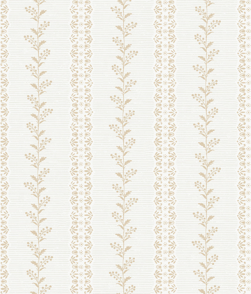 Everleigh Ochre Wallpaper by Magnolia Home Magnolia Home 4 Covers about 56.4 square feet 20.5-in by 33-ft long roll Prepasted 24 - Fabric Carolina -