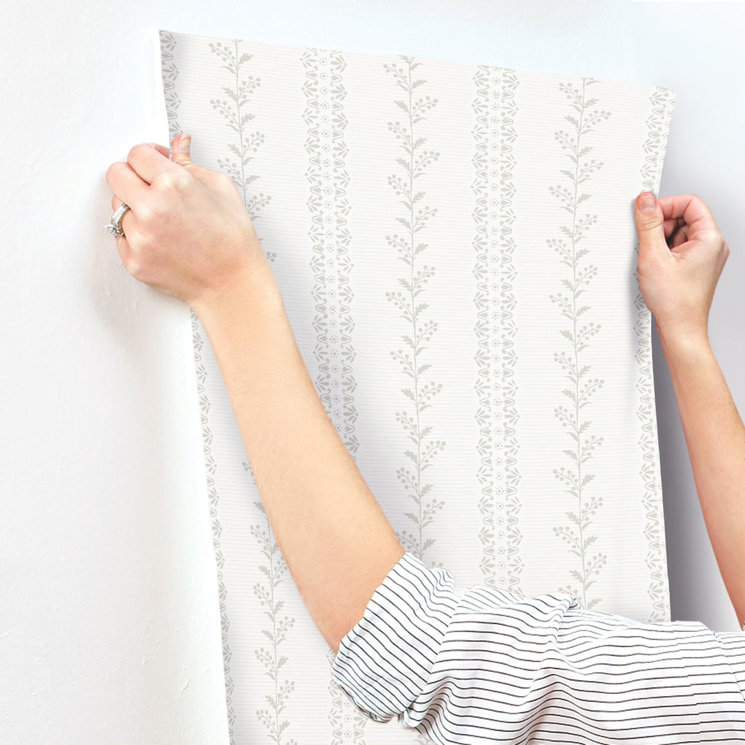 Everleigh Grey Wallpaper by Magnolia Home Designer