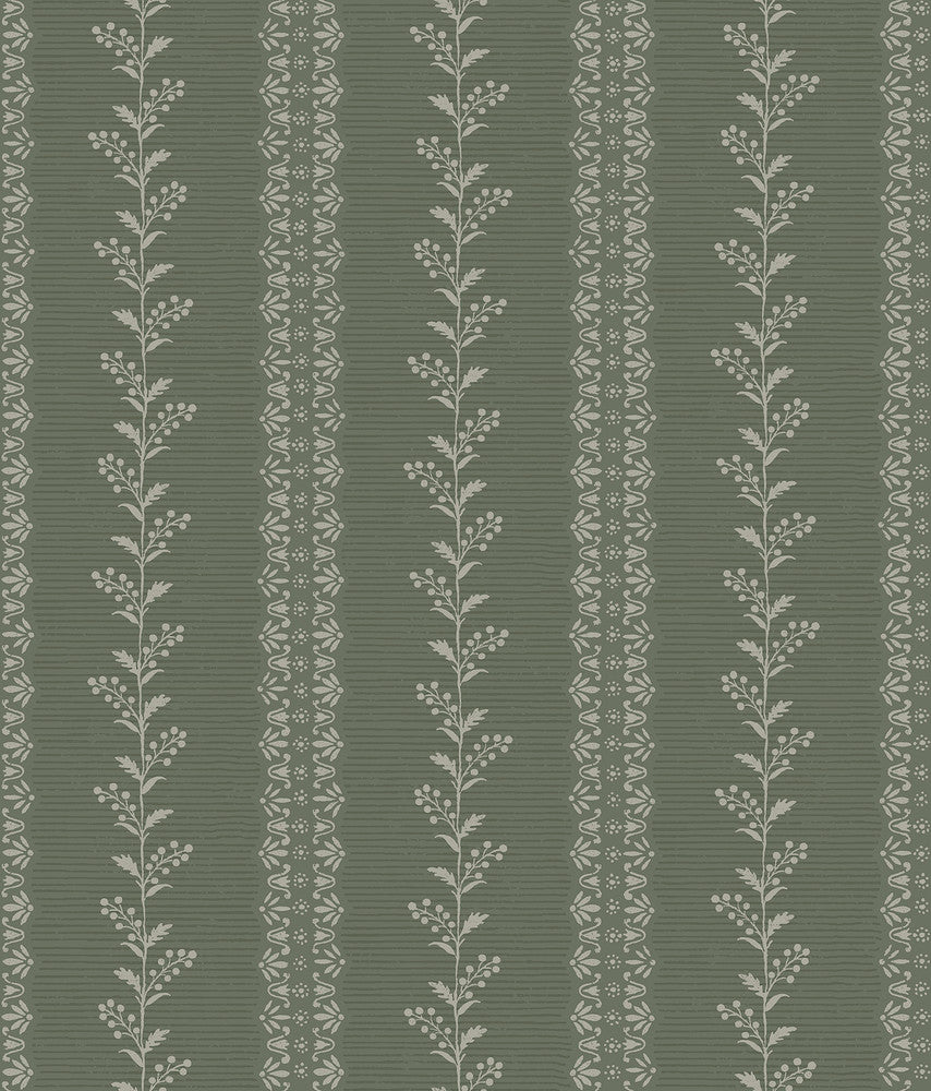 Everleigh Pine Wallpaper by Magnolia Home Magnolia Home 4 Covers about 56.4 square feet 20.5-in by 33-ft long roll Prepasted 24 - Fabric Carolina -