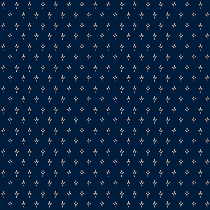 Charm Navy Wallpaper by Magnolia Home Magnolia Home 4 Covers about 56.4 square feet 20.5-in by 33-ft long roll Prepasted 20.5 - Fabric Carolina -