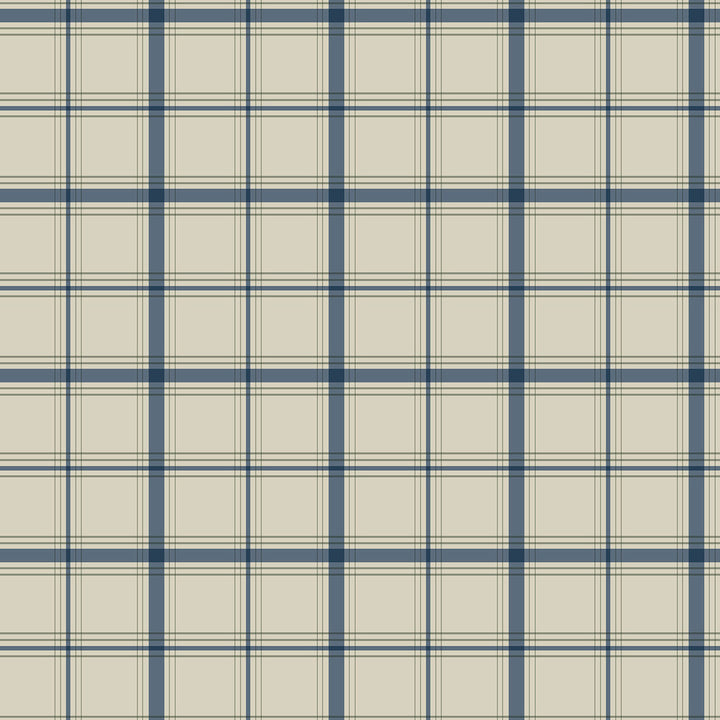 Hunter Blue Wallpaper by Magnolia Home Magnolia Home 4 Covers about 56.4 square feet 20.5-in by 33-ft long roll Prepasted 20.5 - Fabric Carolina -