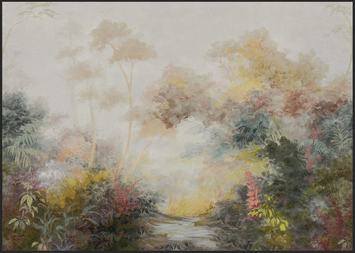 Woodlands Multicolor Wall Mural by Magnolia Home Magnolia Home 4 Covers 7 panels - measures 15.75-ft wide by 11.2-ft tall when assembled 27-in by 11.2-ft long roll Unpasted 0 - Fabric Carolina -