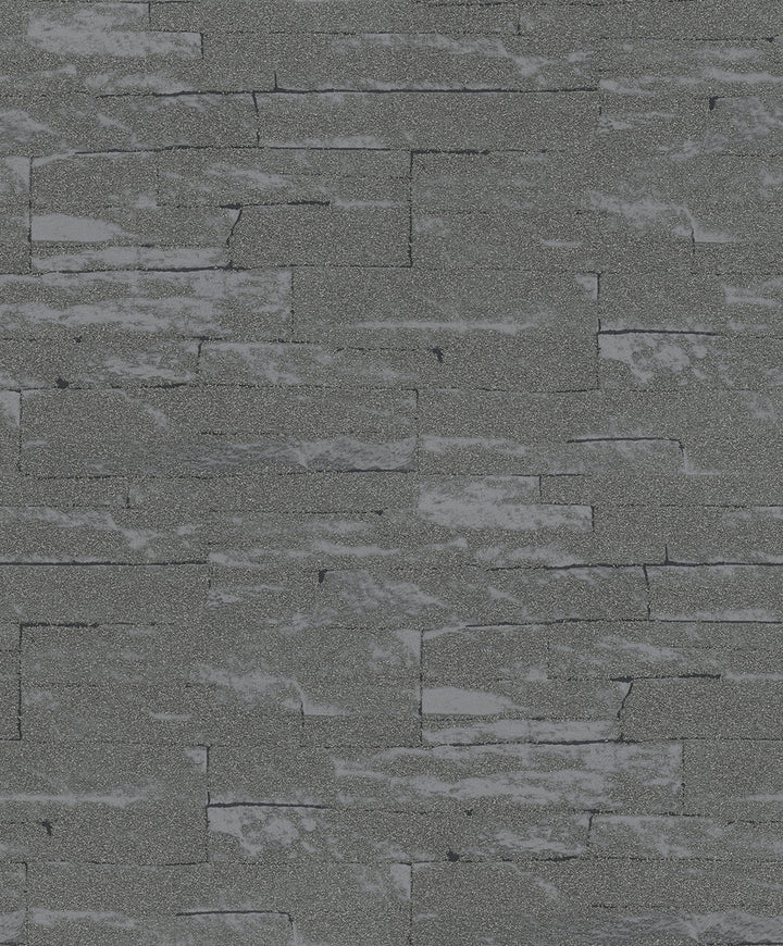 Rheta Charcoal Stone Wallpaper by Marburg Marburg Covers about 56.4 square feet 20.5-in by 33-ft long roll Unpasted 25.2 - Fabric Carolina -