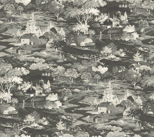 Homestead Black & Grey Wallpaper by Magnolia Home