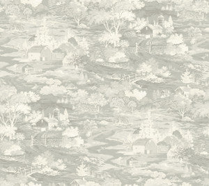 Homestead Grey & Off White Wallpaper by Magnolia Home