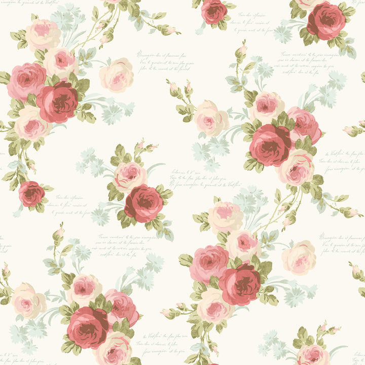 Polka Dot Plaid Pink & Blue Wallpaper by Magnolia Home Magnolia Home Covers about 56.4 square feet 20.5-in by 33-ft long roll Prepasted 20.5 - Fabric Carolina -