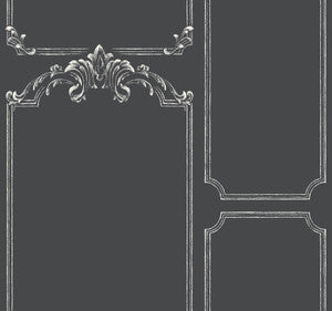Chalkboard Black & White Wallpaper by Magnolia Home