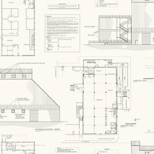 The Market White & Black Wallpaper by Magnolia Home