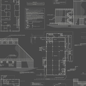 The Market Black & White Wallpaper by Magnolia Home