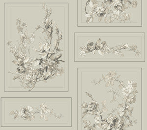 The Magnolia Brown & Grey Wallpaper by Magnolia Home