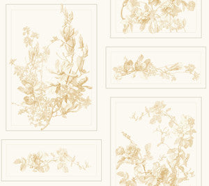 The Magnolia Brown & White Wallpaper by Magnolia Home