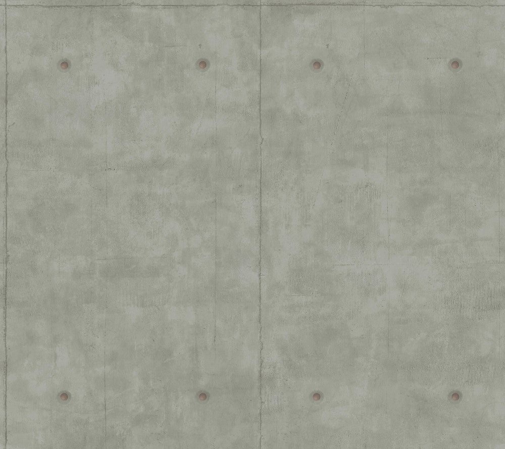 Concrete Dark Grey & Copper Metallic Wallpaper by Magnolia Home Magnolia Home Covers about 60.8 square feet 27-in by 27-ft long roll Prepasted 24 - Fabric Carolina -