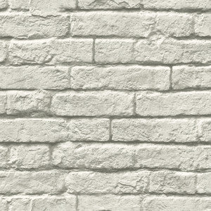 Brick & Mortar Grey & White Wallpaper by Magnolia Home