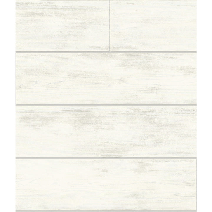 Shiplap White & Grey Wallpaper by Magnolia Home Magnolia Home Covers about 56.4 square feet 20.5-in by 33-ft long roll Prepasted 24 - Fabric Carolina -