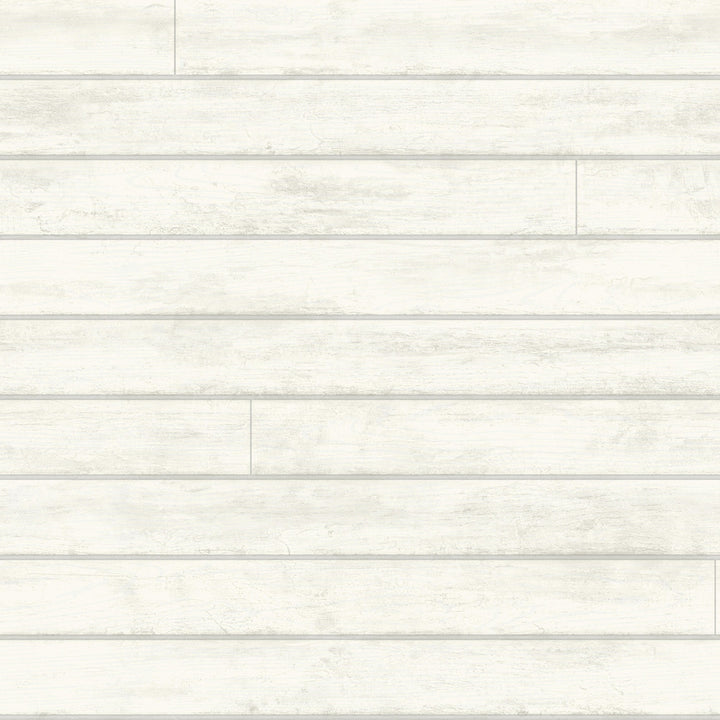 Skinnylap White & Grey Wallpaper by Magnolia Home Magnolia Home Covers about 56.4 square feet 20.5-in by 33-ft long roll Prepasted 20.5 - Fabric Carolina -