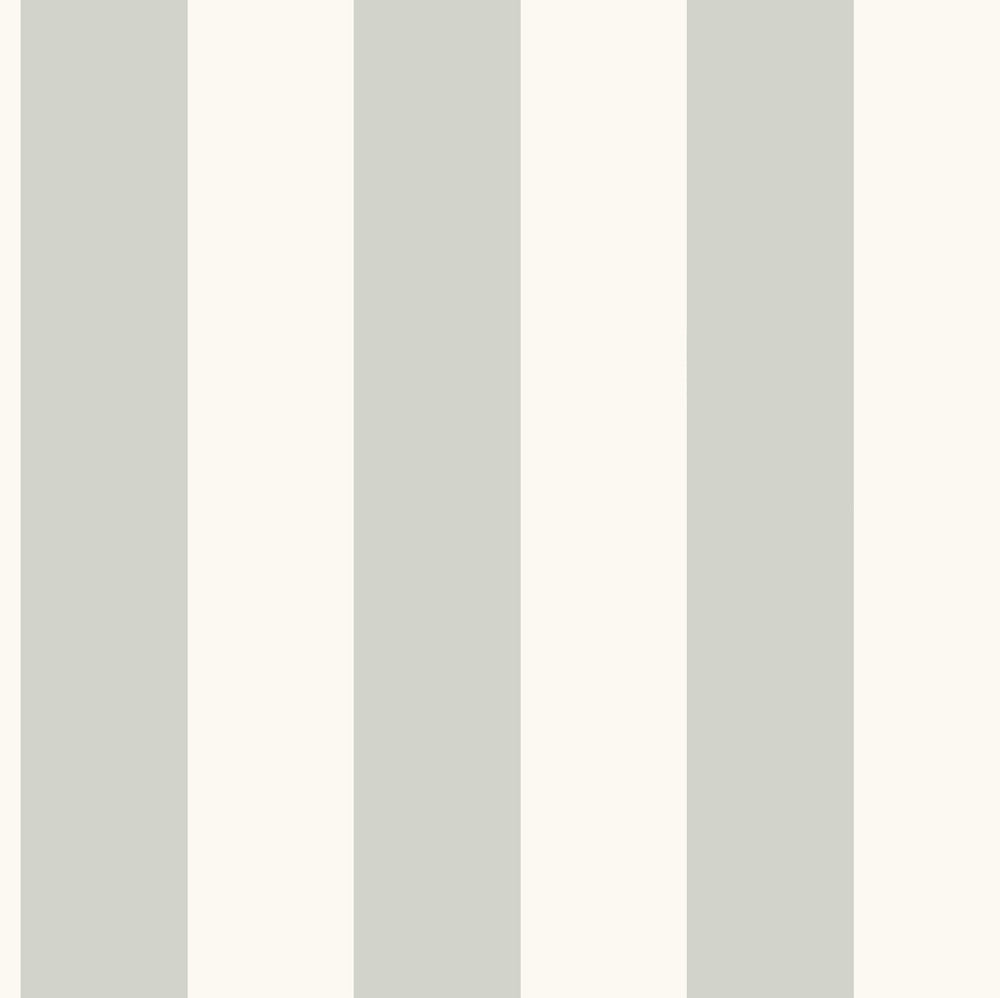 Awning Stripe Grey & White Wallpaper by Magnolia Home Magnolia Home Covers about 56.4 square feet 20.5-in by 33-ft long roll Prepasted 0 - Fabric Carolina -