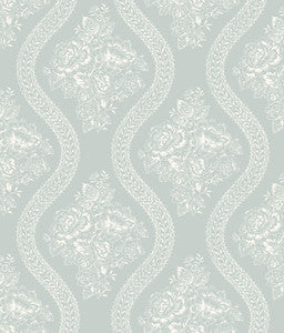 Coverlet White & Blue Wallpaper by Magnolia Home