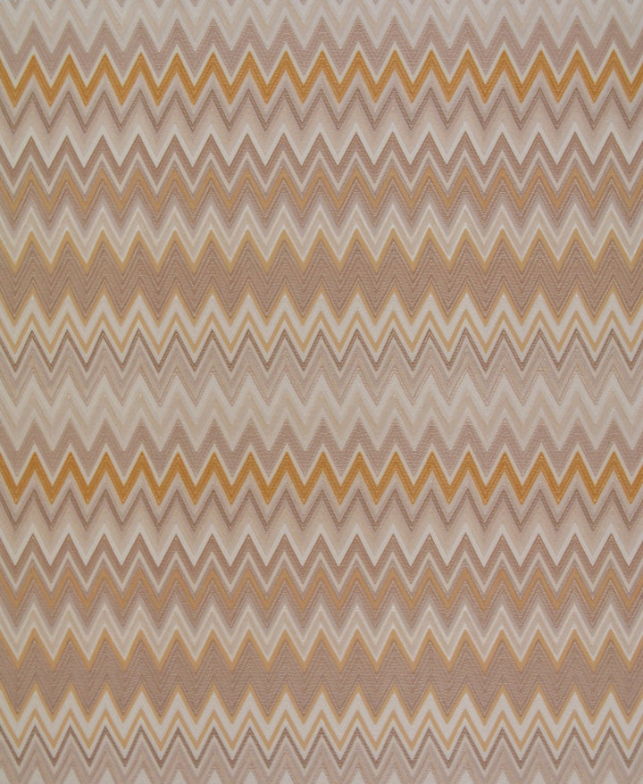 Zig Zag Beige Wallpaper by Missoni Missoni Covers about 56.4 square feet 20.5-in by 33-ft long roll Unpasted 25 - Fabric Carolina -