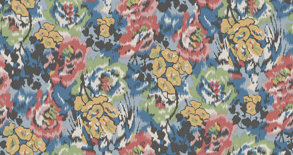 Flower Pot Blue Wallpaper by Missoni Missoni 4 Covers about 108.1 square feet 39.3-in by 33-ft long roll Unpasted 20.8 - Fabric Carolina -