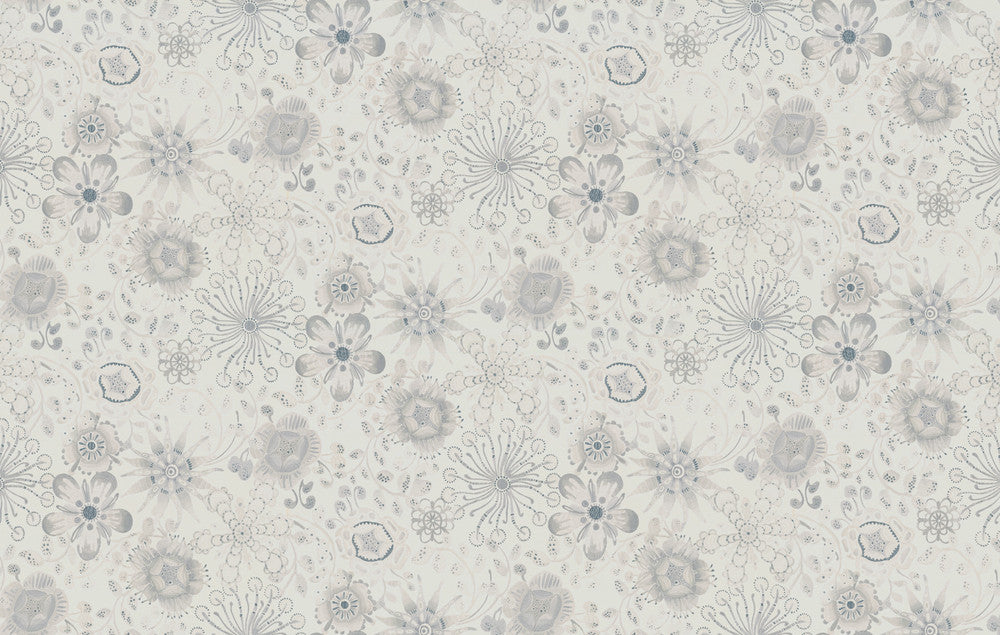 Magic Garden Grey Wallpaper by Missoni Missoni 4 Covers about 108.1 square feet 39.3-in by 33-ft long roll Unpasted 12.5 - Fabric Carolina -